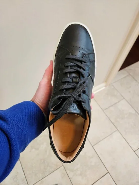 GREATS Men's Royale Leather Sneakers, Black, Sz 13 - Picture 11 of 16